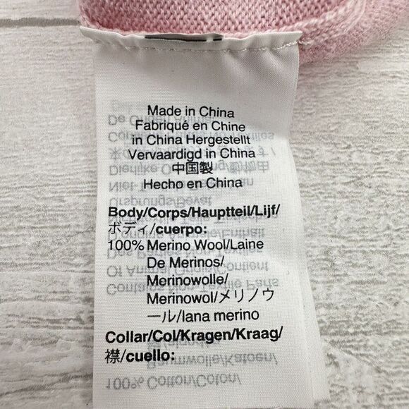 J.Crew Tippi Sweater Baby Pink‎ Floral Liberty Collar Women S 100% Merino Wool - Picture 11 of 16